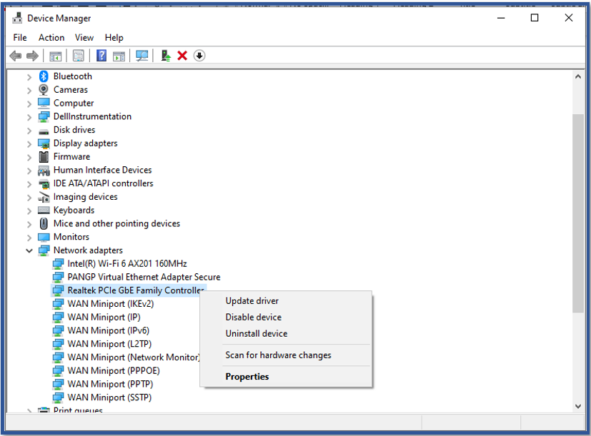 Locate Network Adapter